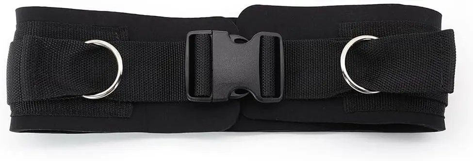 

Adjustable Waist Belt with 2 Movable Rings for Cable Machines, Fitness Training