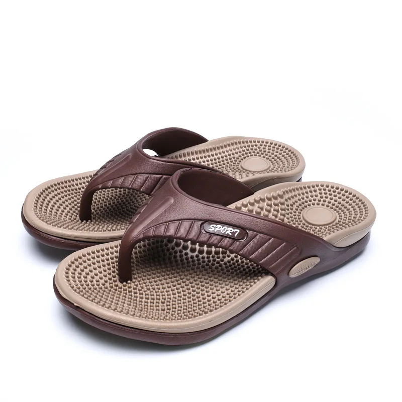 

Massage Flip Flops for Men Summer Breathable Beach Shoes Sandals Men Luxury Flip Flops Breathable Plus Big Size Men Slippers 46