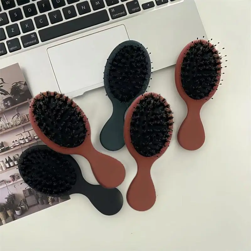 Mini Anti-static Hair Scalp Massage Comb Hairbrush Salon Hair Care Brush Styling Tool 2/1PC Oval Boar Bristle & Nylon Hair Comb