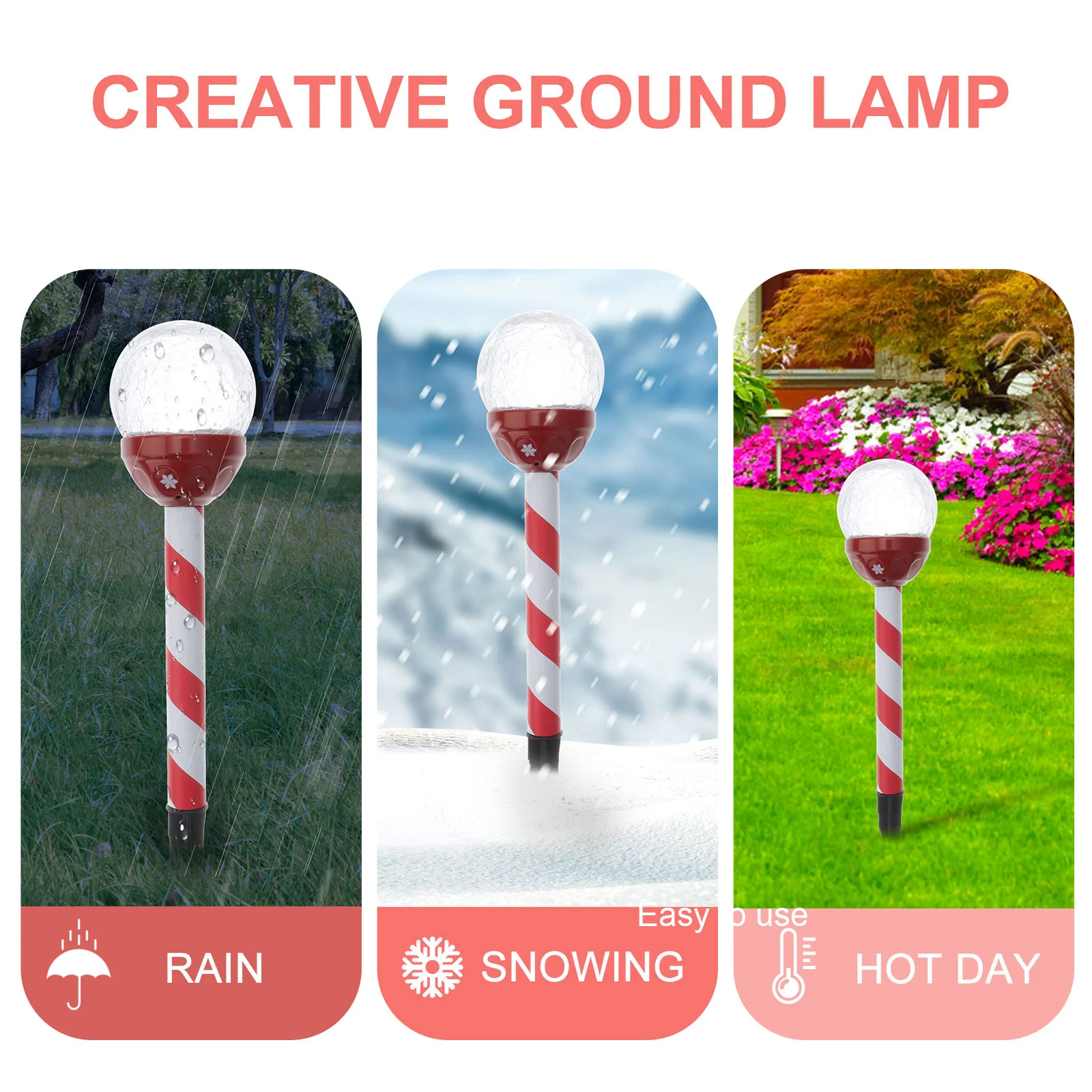 

4PCS Solar Pathway Lights Weather Resistant IP44 Waterproof Garden LED Cracked Glass Panels Automatic On Off Lawn Yard Driveway