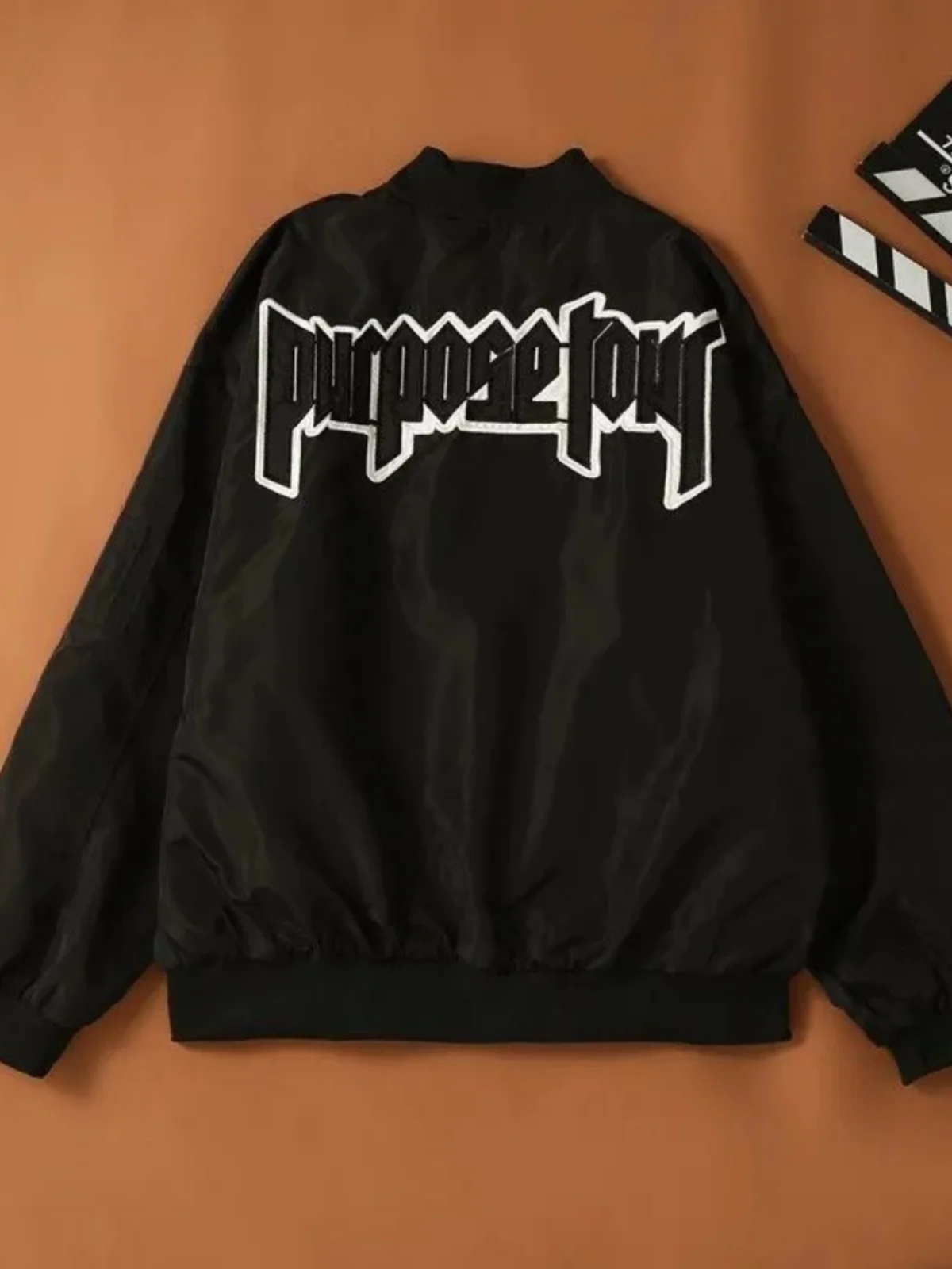 

Loose Fit Baseball Jaet New Faion Spring Autumn Bla ex Embroidered Harajuku Sle Youth Casual Outerwear Trendy