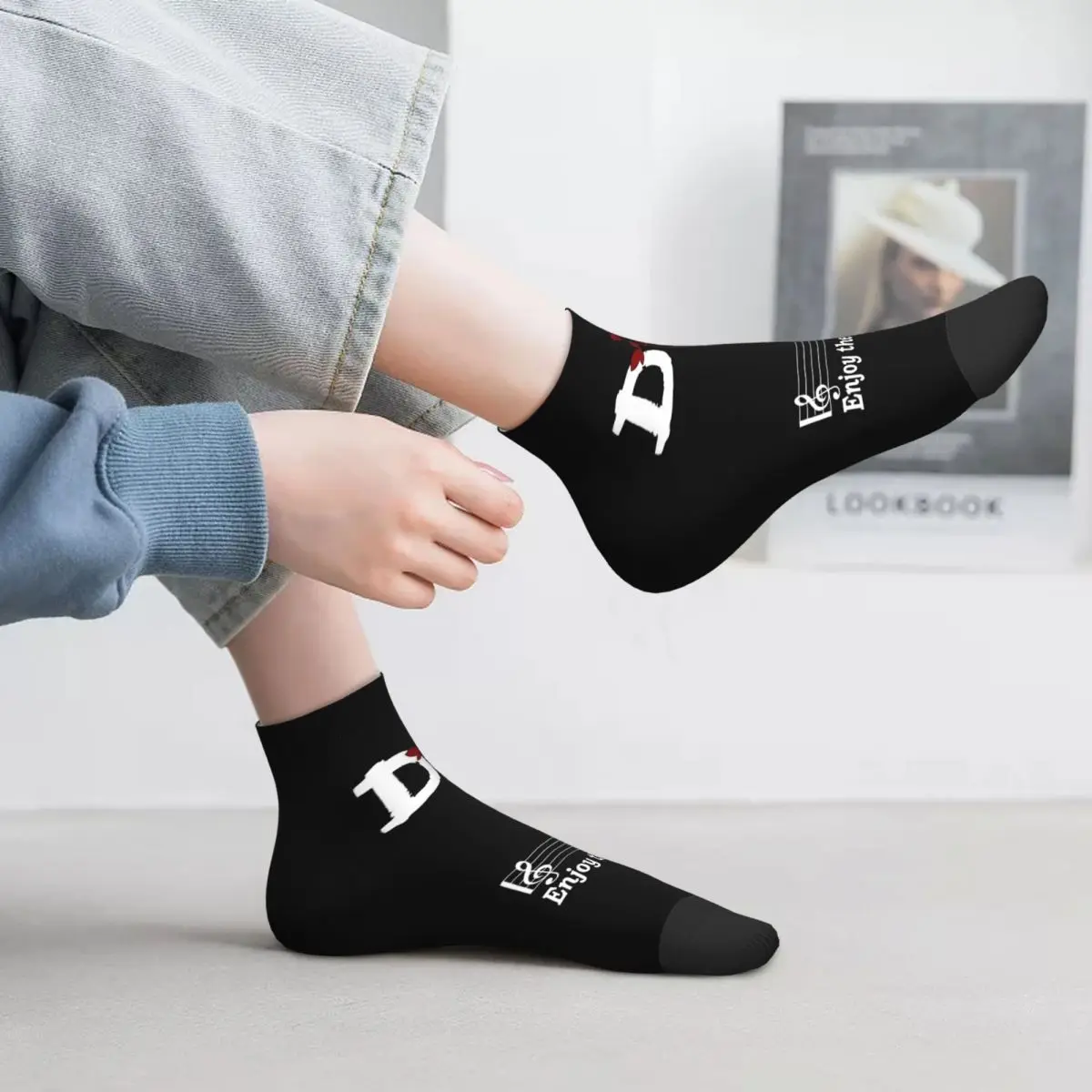 Fashion Printed Depeche Cool Mode Socks for Women Men Stretchy Summer Autumn Winter DM Crew Socks