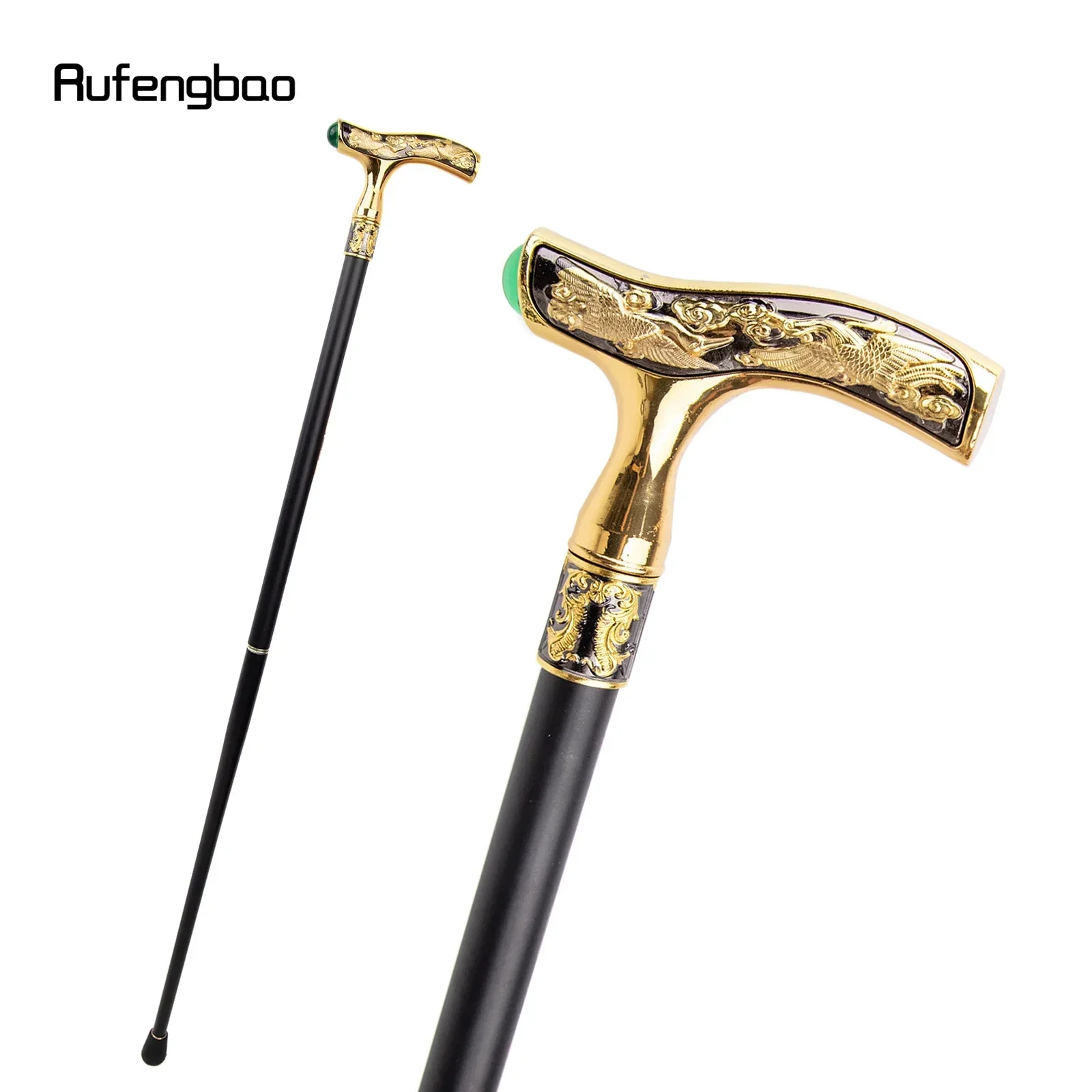 

Crane Walking Cane Green Gemstone Fashion Decorative Walking Stick Gentleman Performance stage Cane 93cm