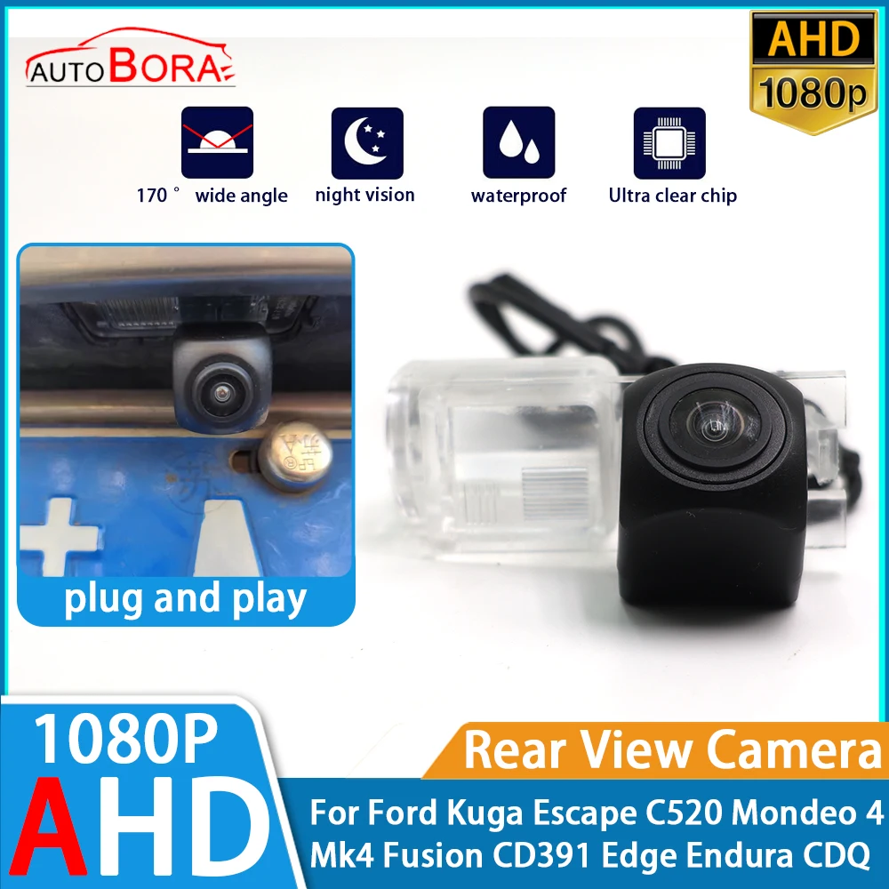 

Reverse Parking Car Rear View Camera AHD 1080P Night Vision for Ford Kuga Escape C520 Mondeo 4 Mk4 Fusion CD391 Edge Endura CDQ