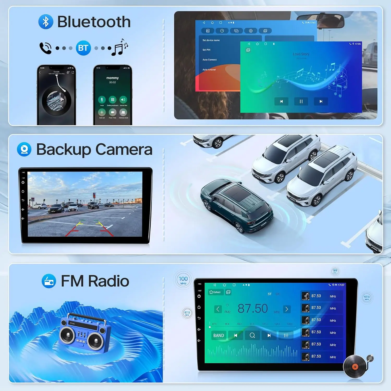 9inch Touch Screen Corolla Car Stereo Wireless Carplay Android Auto GPS Navigation Head Unit Bluetooth WiFi FM SWC + Backup Came