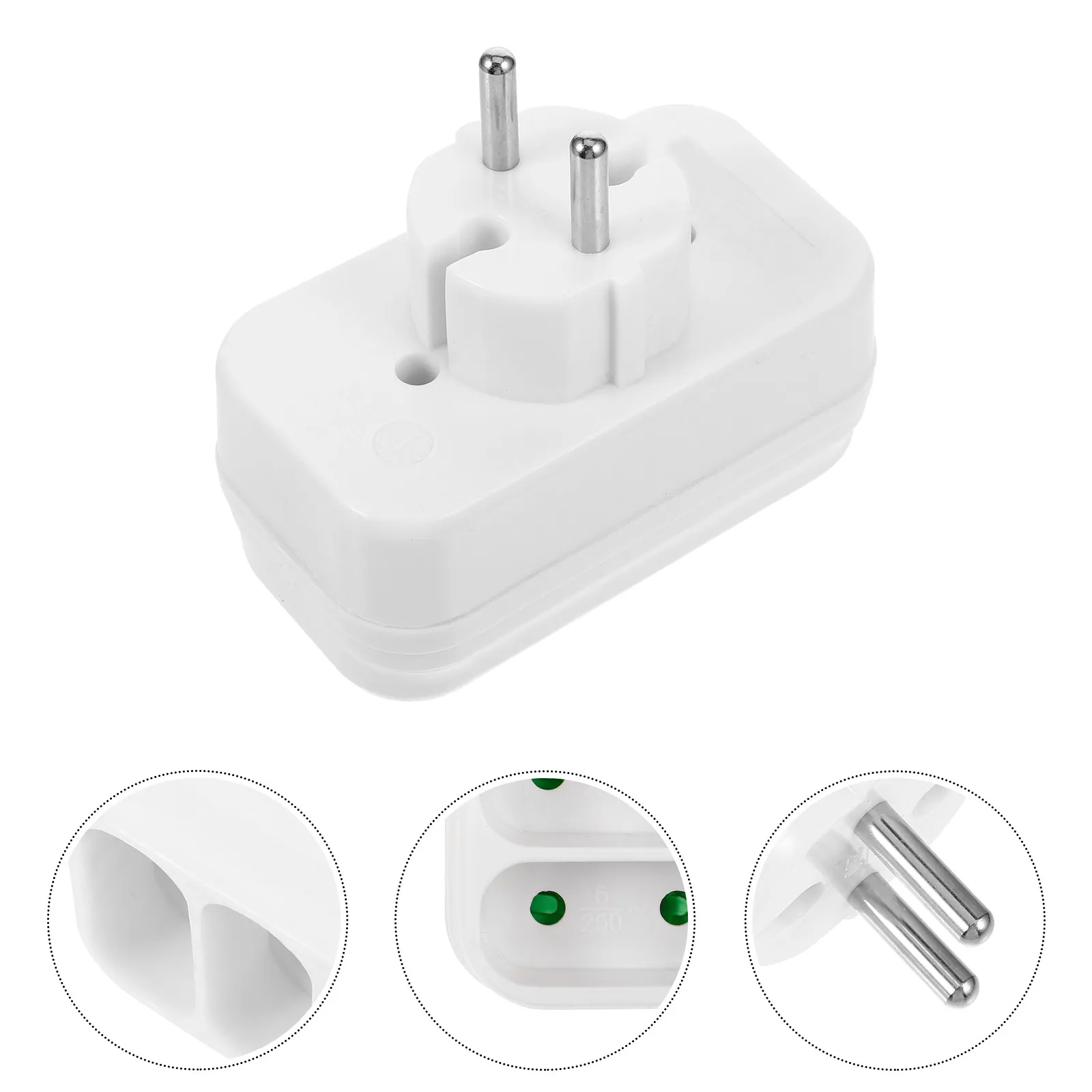 Socket Converter EU St Round Dual Head Plug Adapter 2.5A Power Sockets Travel Supply Multi Electrical Changeover