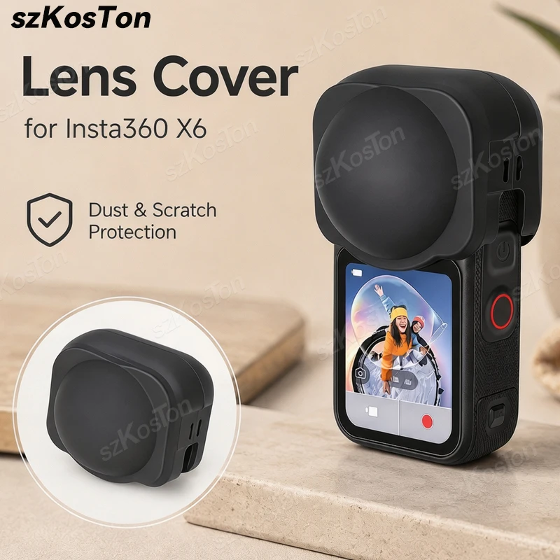 Silikon-Objektivabdeckung Objektivschutz für Insta360 X6 Vollständige Abdeckung Stoßfest Kratzfest Staubdicht Kamera-Objektivkappe Zubehör