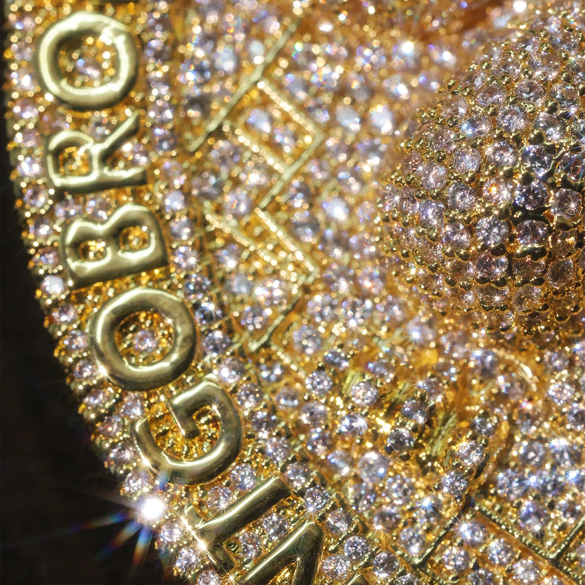 Iced Out Pendant 3D Crown Gorilla Cuban Chain Necklace Accessories Charm Gorilla King With Letter CGB and Hat 18K Gold Plated Full Paved Zircon Hip Hop Round Medallion Necklace Sparkling Fine Jewelry Gifts for Men Boy Friends Rap Club Jewelry Gold Plating