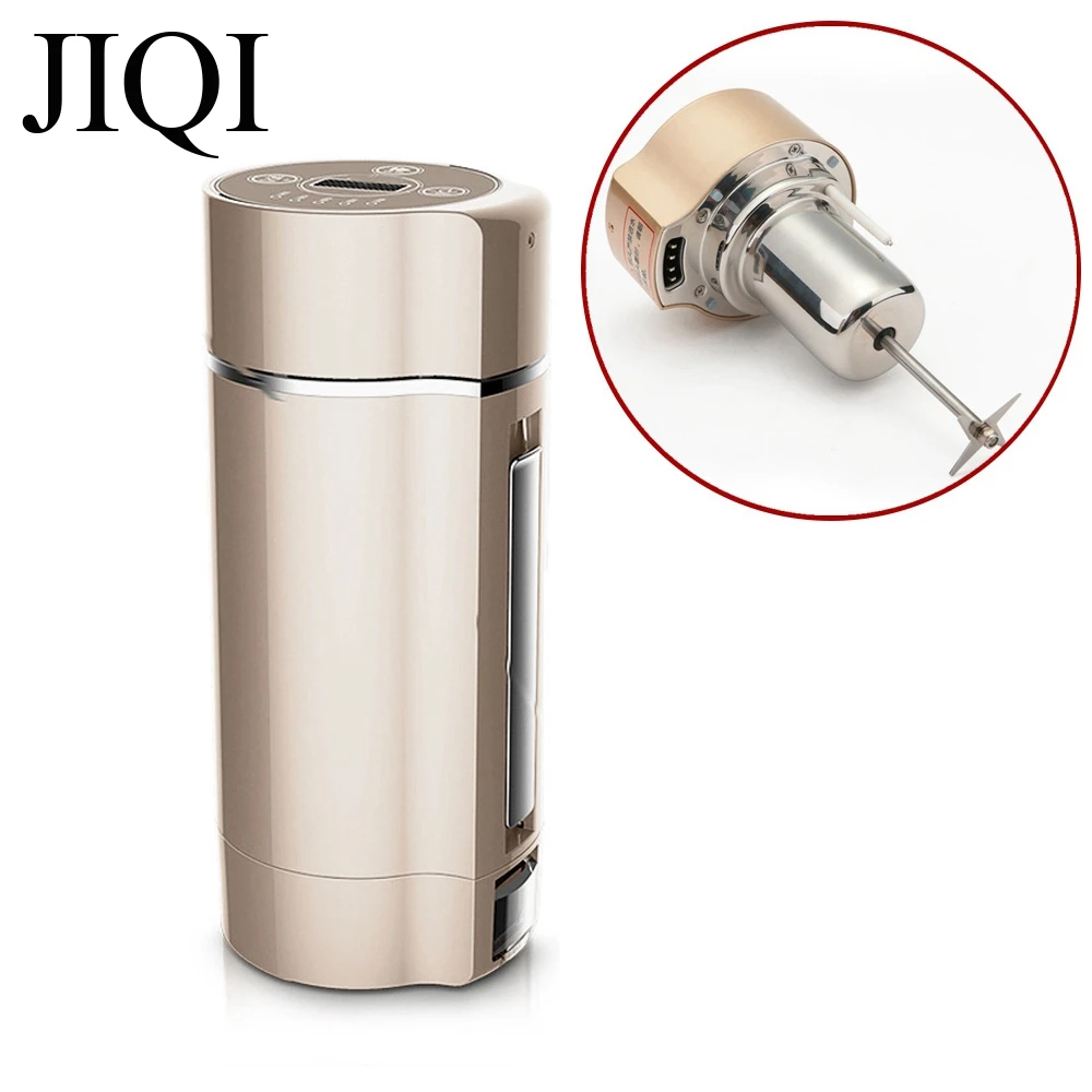 JIQI-exprimidor eléctrico para el hogar, máquina mezcladora de leche de soja, trituradora de granos, licuadora de alimentos, Extractor de frutas, sin filtro, 350 V, 220 ml