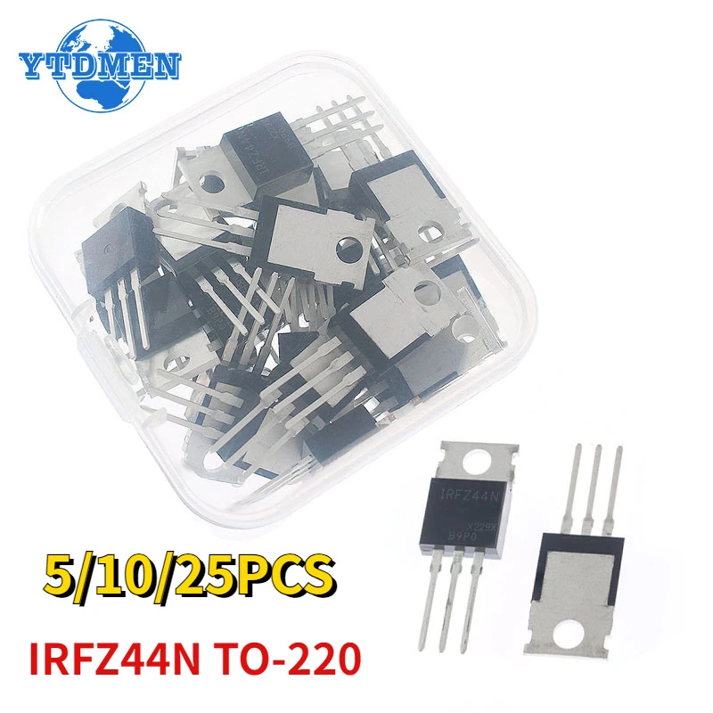 5-25 pz IRFZ44N TO220 muslimto-220 IRFZ44 Mosfet Transistor Kit originale