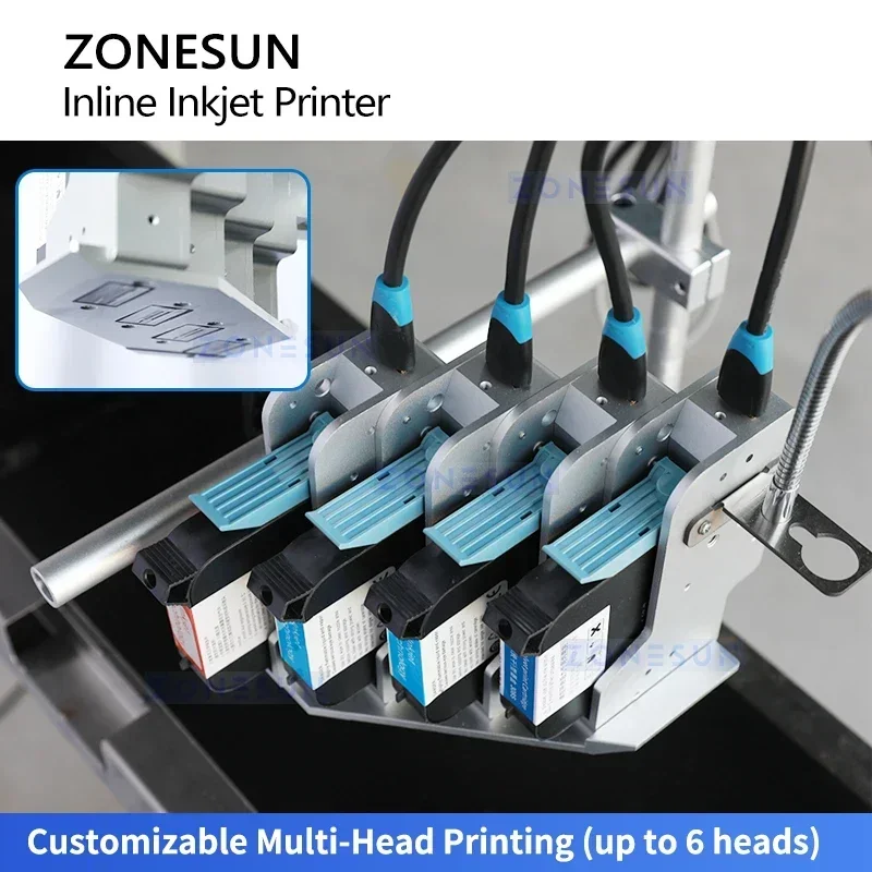 ZONESUN ZS-IIP550 Stampante a getto d'inchiostro in linea Macchina per la codifica della data Modello Macchina per la stampa della data del testo