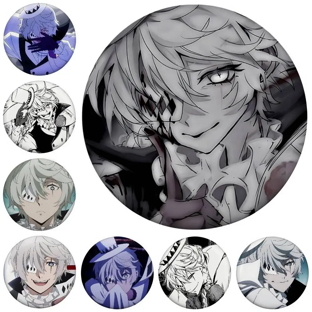 شارات Fyodor D من Bungo Stray Dogs الإبداعية صفيح زر دبوس بروش ملحقات شارة الإبداعية للأطفال والأصدقاء