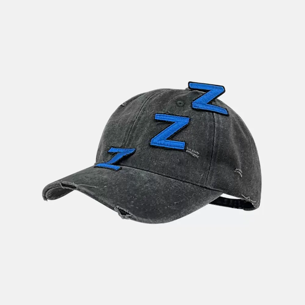 Y2k Personality Letter Embroidery Hot Girl Destruction Baseball Cap Men Women Wash Graffiti Hip Hop Shade Baseball Cap