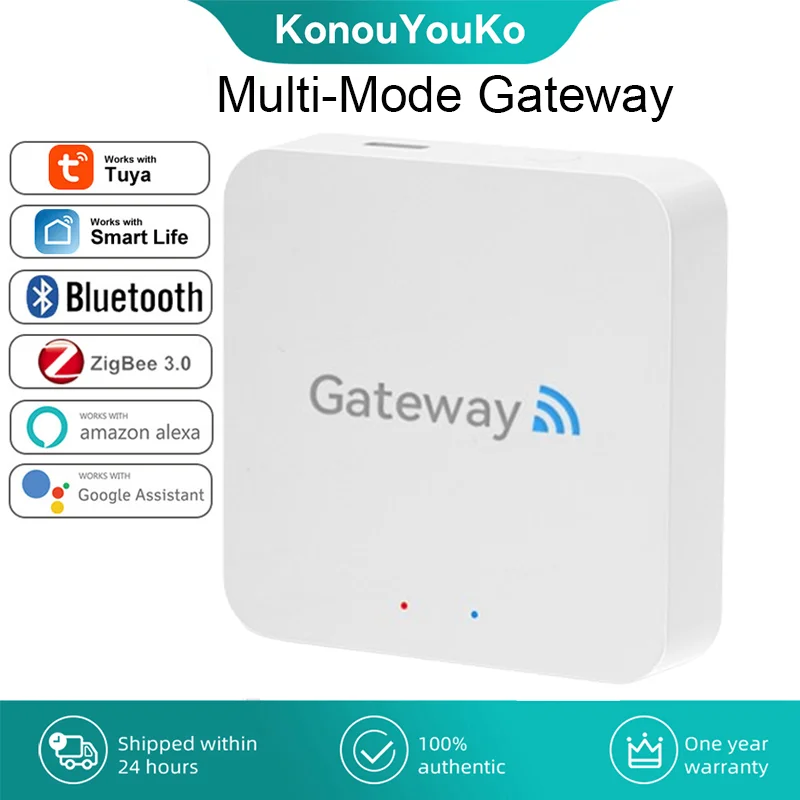 

Tuya Multi Mode ZigBee Bluetooth Gateway Hub Wireless Smart Home Appliances Remote Controller Bridge For Alexa Google Home Voice