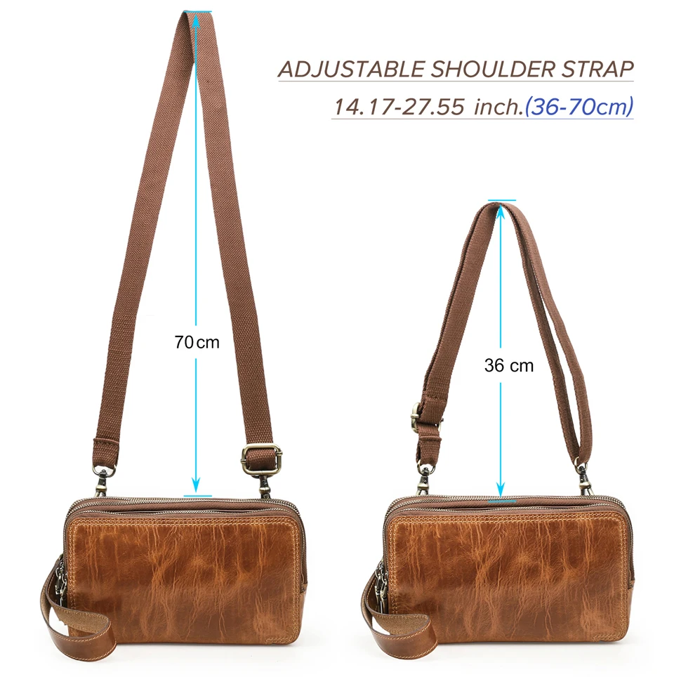 CONTACT'S Clutch-Taschen aus echtem Leder für Herren, luxuriöse Designer-Umhängetasche, lange Geldbörse, Damentasche, Handtasche, Geldbörse, Handytasche – Detail 10