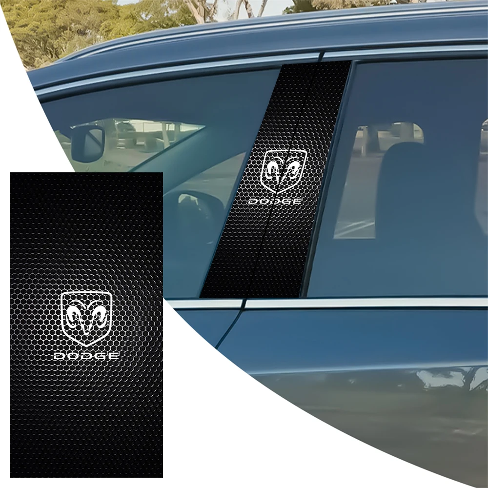 Adesivos de emblema de carro, decoração da coluna central B-pillar, decalques, acessórios para Dodge Durango Caliber Dakota Neon SRT SXT Dart