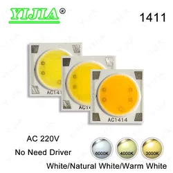 10 LED Chips AC 220 V Geen Driver Nodig Warm Natuurlijk Wit 3000-6000 K 3 W 5 W 7 W 9 W 1311 COB Chip voor DIY LED Lamp Spoor Licht