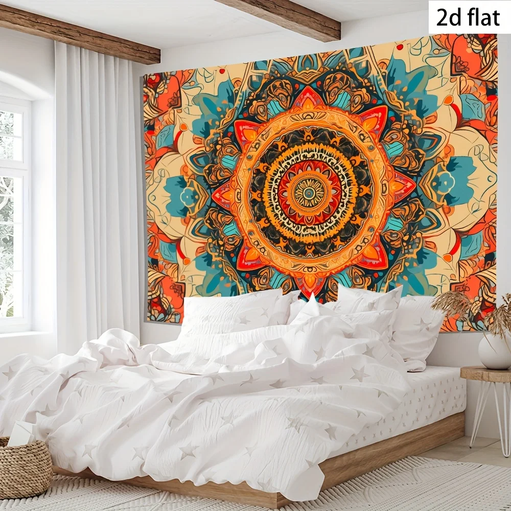 Large Boho Mandala Tapestry Wall Hanging Bohemian Ethnic Polyester Print Decor for Living Room Bedroom Palace Art
