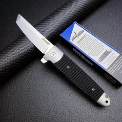 2024 C/S 26T Pocket Folding Knife S35VN Satin Tanto Blade G10 Handle EDC Tool Outdoor Hunting Camping Knives with Original Box