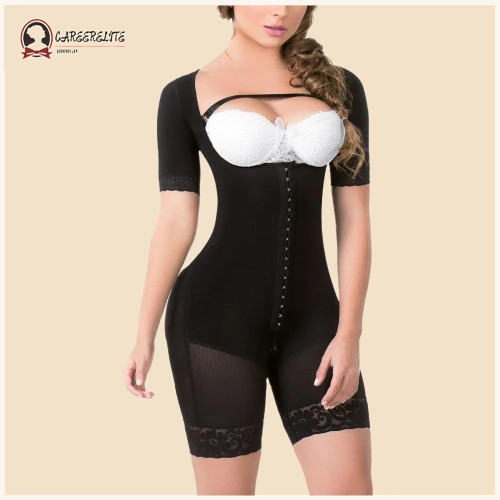 Fajas Colombianas Women's Shapewear Closure Tummy Control Crotch Open Bust Bodysuit Slimming Body Shaper