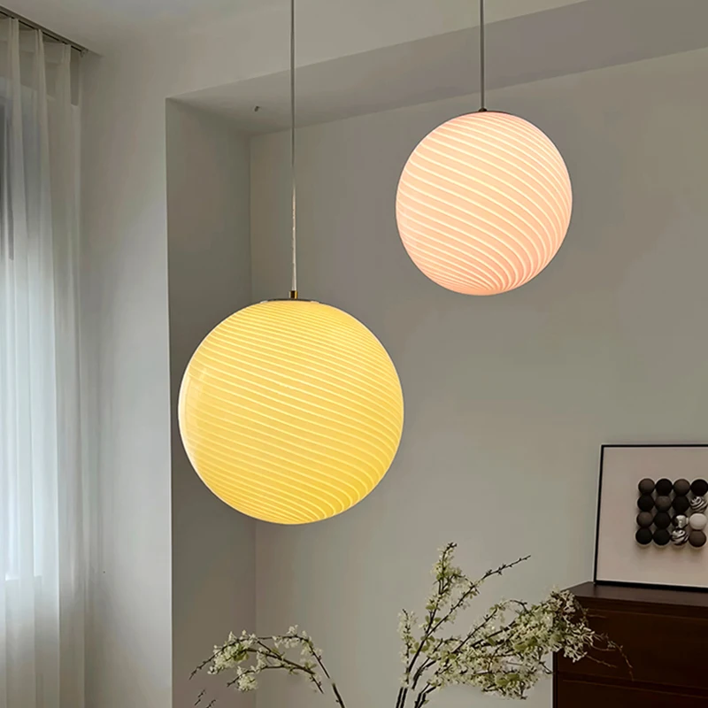 Italy Lollipop Pendant Lamps Restaurant Hotel Living Room Dining Table Kitchen Bedroom Bubble Ball Colorful Glass Pendant Light