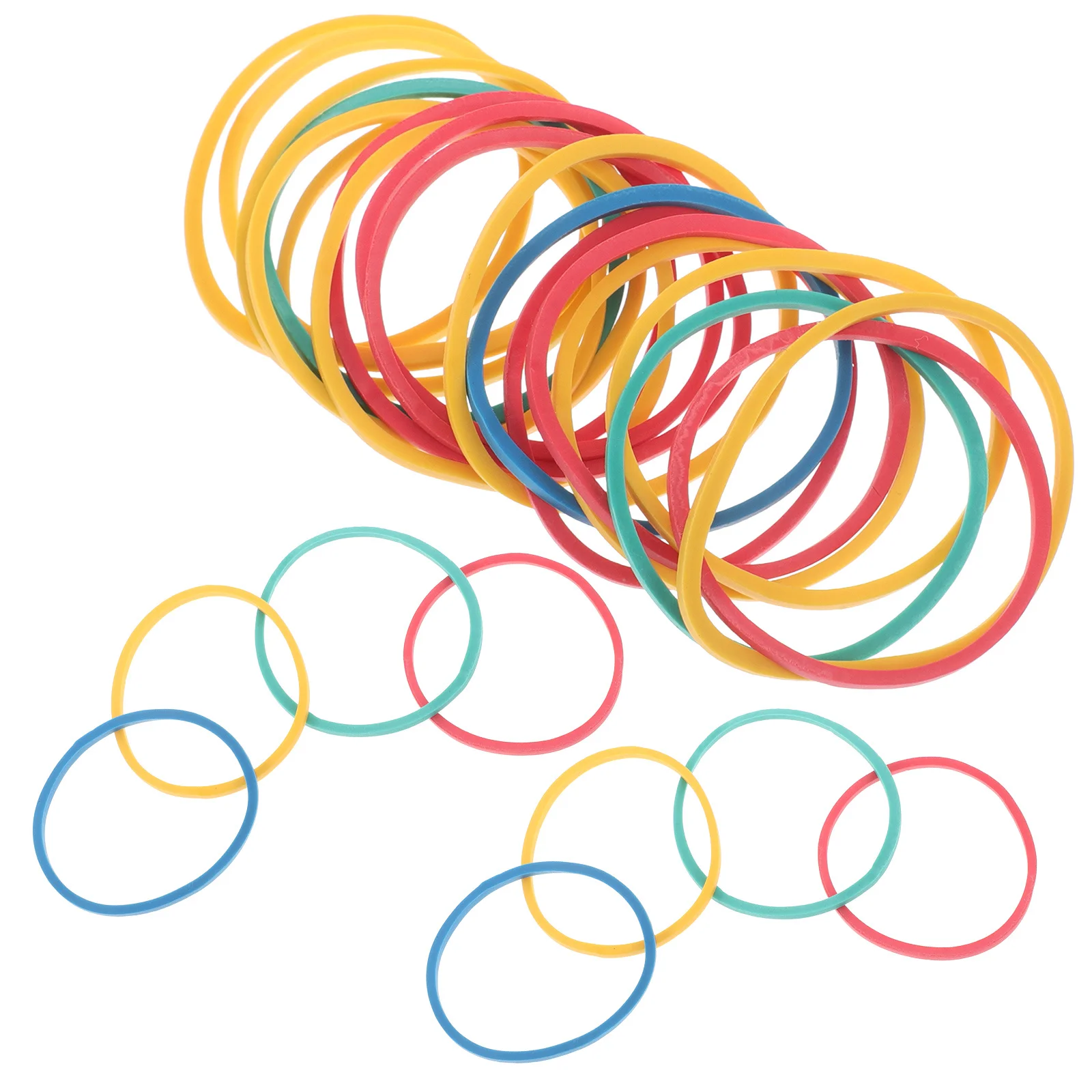 60pcs Colored For Geoboards Elastic Office Supplies School Home Use Multi-Function Craft Binding Rings Stretchy Soft Dye Rubber