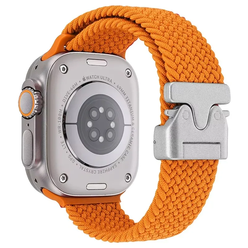 

Braided Loop Strap for Apple Watch band 46mm 45mm 44mm 49mm 42 40 41mm Parachute Nylon Band iWatch Series Ultra 2 10 9 8 7 SE 6