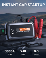 BUTURE 12V Car Jump Starter 4 In 1 Car Wireless Power Bank Potable Battery Starting Fast Charging Car Booster
