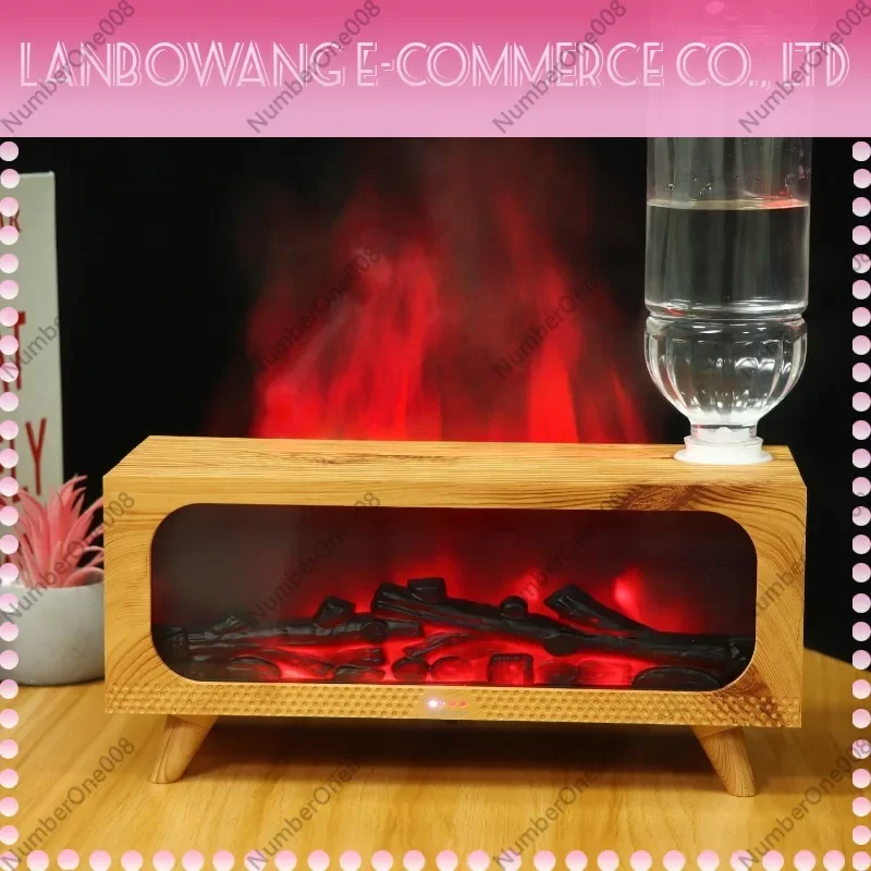 3d Simulation Fireplace Charcoal Humidifier Ultrasonic Aromatherapy Diffuser Air Humidifier Water Bottle