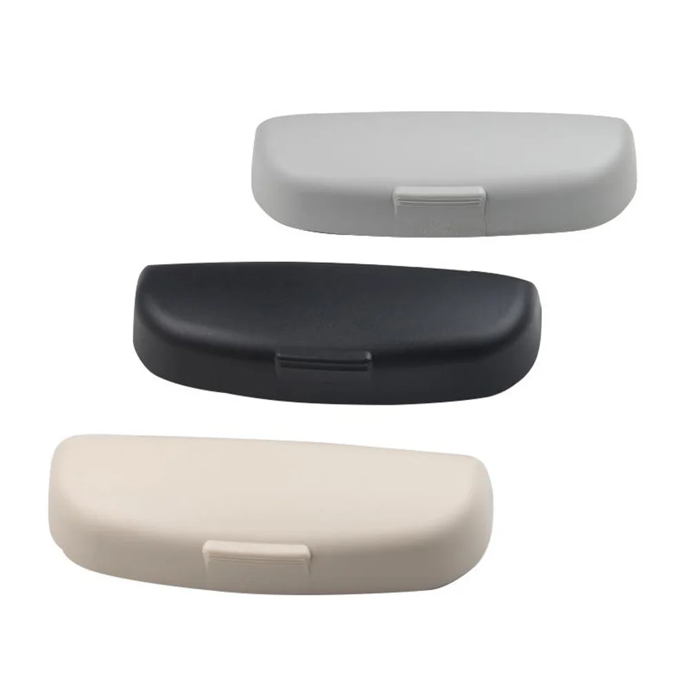 

1pc Car Sunglasses Holder Case Beige Durable Easy Install Storage Box For Car Interior Accessories Glass