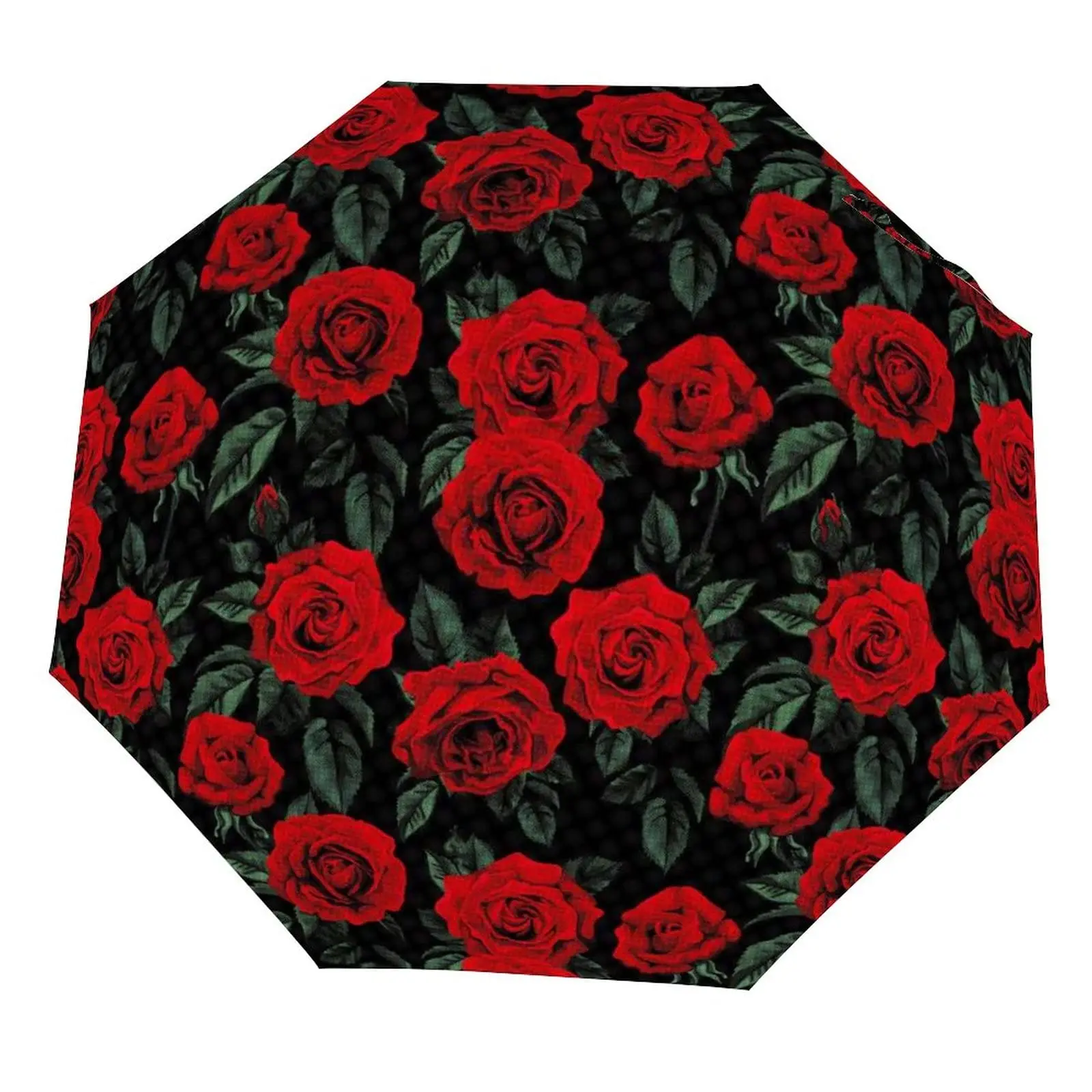 Vintage czerwona róża kwiatowy parasole walentynki kwiaty wiatroszczelny składany parasol podróżny przenośny parasol dla kobiet dziewcząt