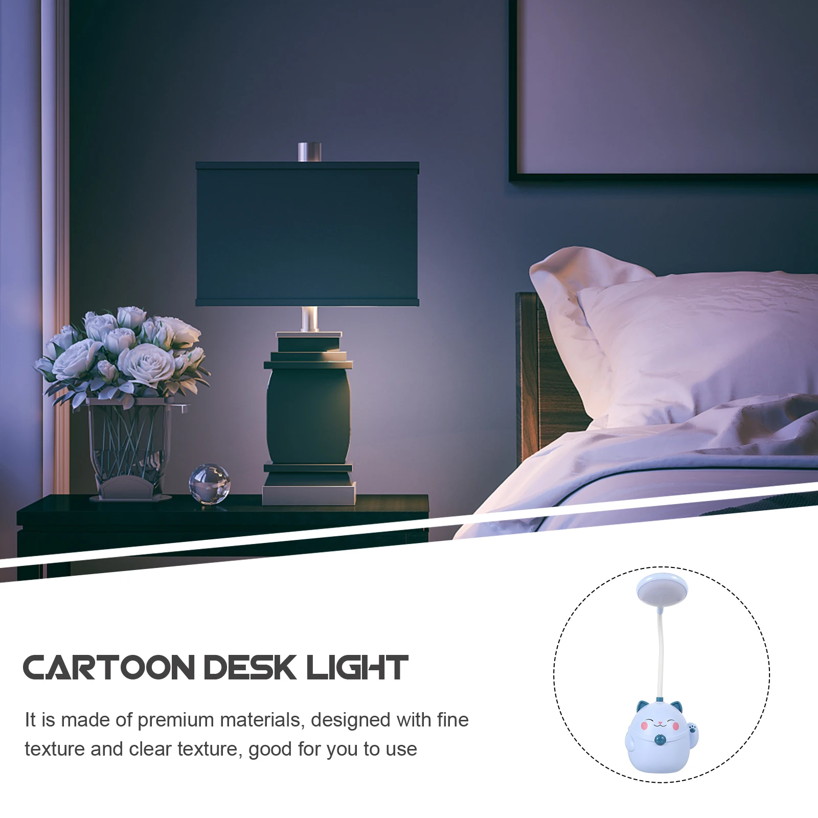 

Usb Charging Lamp Adjustable Reading Pen Holder Eye-Caring Study Lamp Foldable Desk Light For Bedroom Home Warm Light