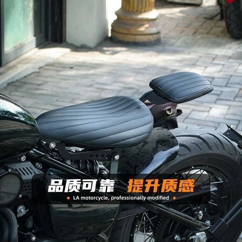 Motorcycle Modified Foldable Seat Front Rear Seat Assembly Passenger Pillion Seat Cushion for Motorbike Upgrade Accessories