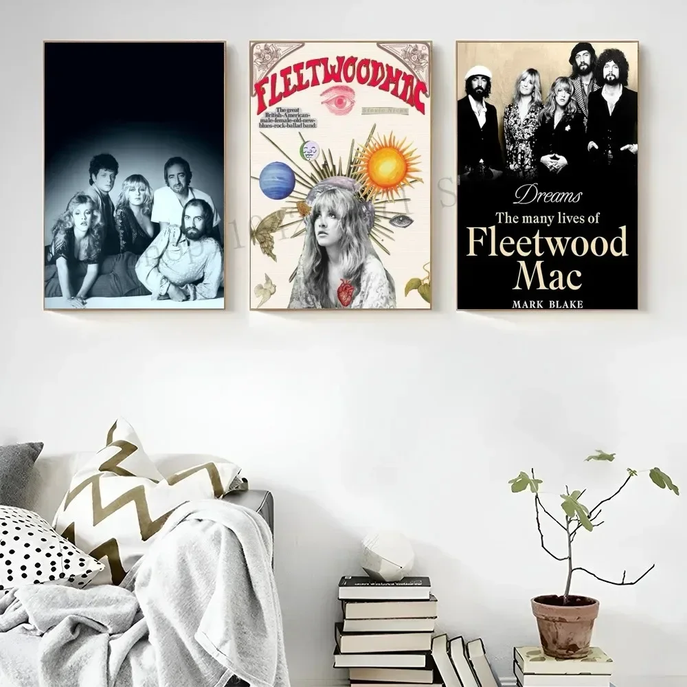 قماش اللوحة المشارك الفن F-Fleetwood ماك مقهى بار غرفة جدار ديكور ديكور المنزل الجمالية #2