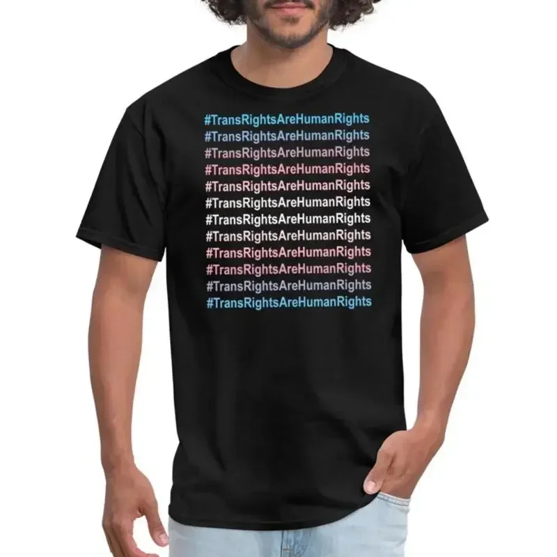 Trans Rights Human Slogan LGBTQ Pride Men's T Shirt