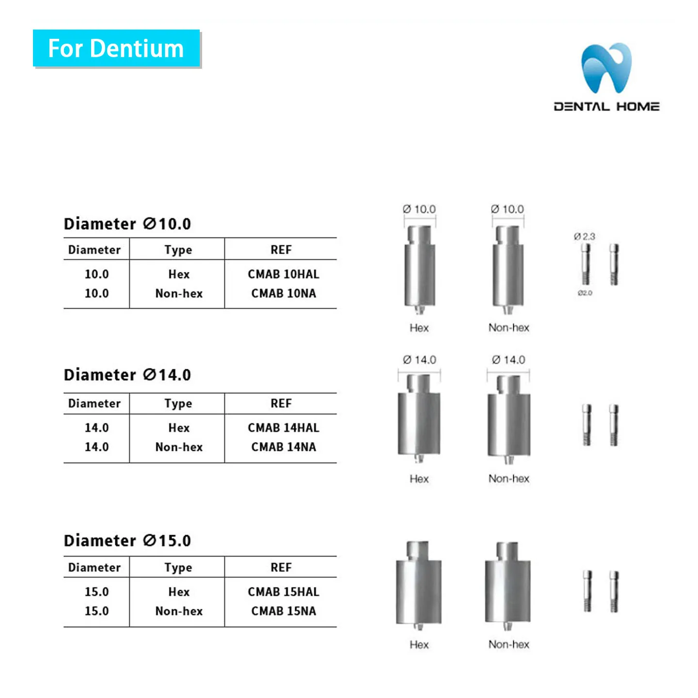 For Dentium Pre-Milled Dental Implant Screw Retained Full Denture Bar Connectors for Dental Use