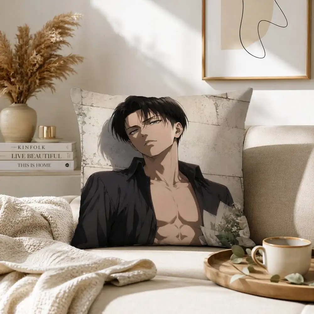 Luxury Hot Anime Attack On Titan Pillow Case for Sofa Living Room Home office Decor Protective Cover