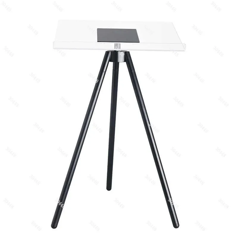 Acrylic Floor Standing Book Display Rack Tripod Magazine Album Flip Stand for Bookstore
