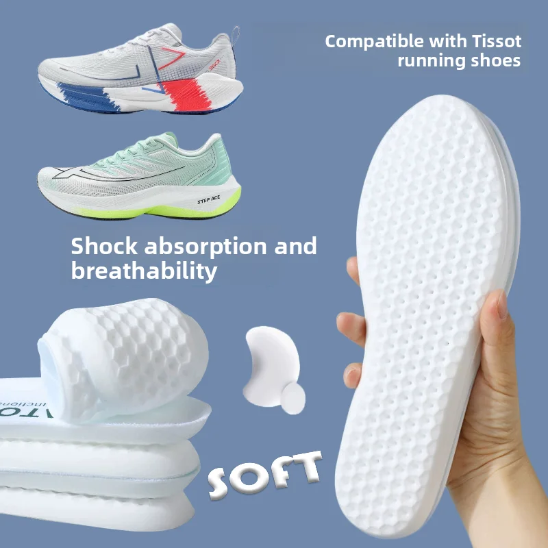 Xtep 360X 260X 160X Shoe Insoles Breathable Sweat Absorbent Anti-slip One-Piece Molded Shock Absorption Comfort Sports Footwear