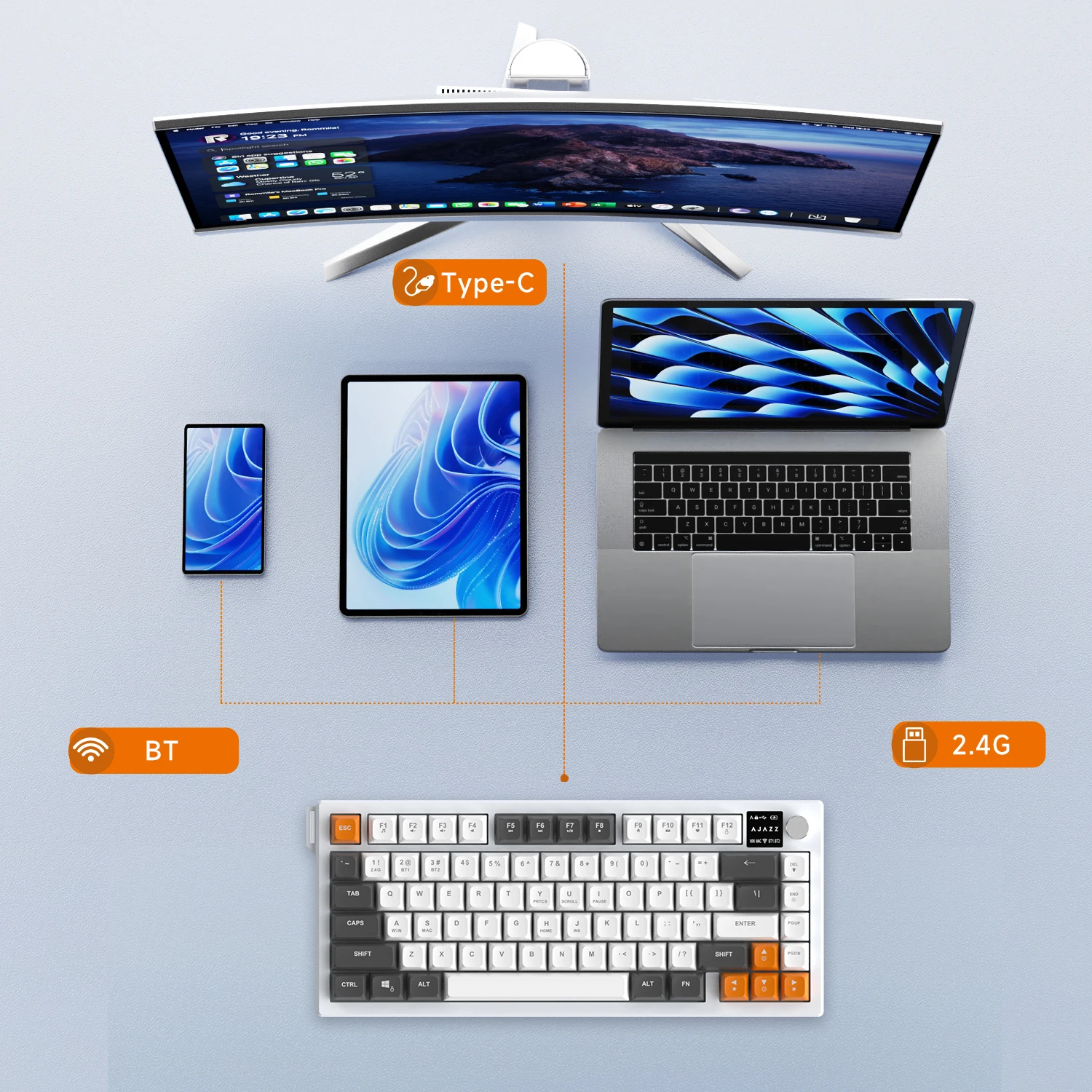 Teclado electrostático AJAZZ A - Gaming Keyboard Blue Switches reseña y precio