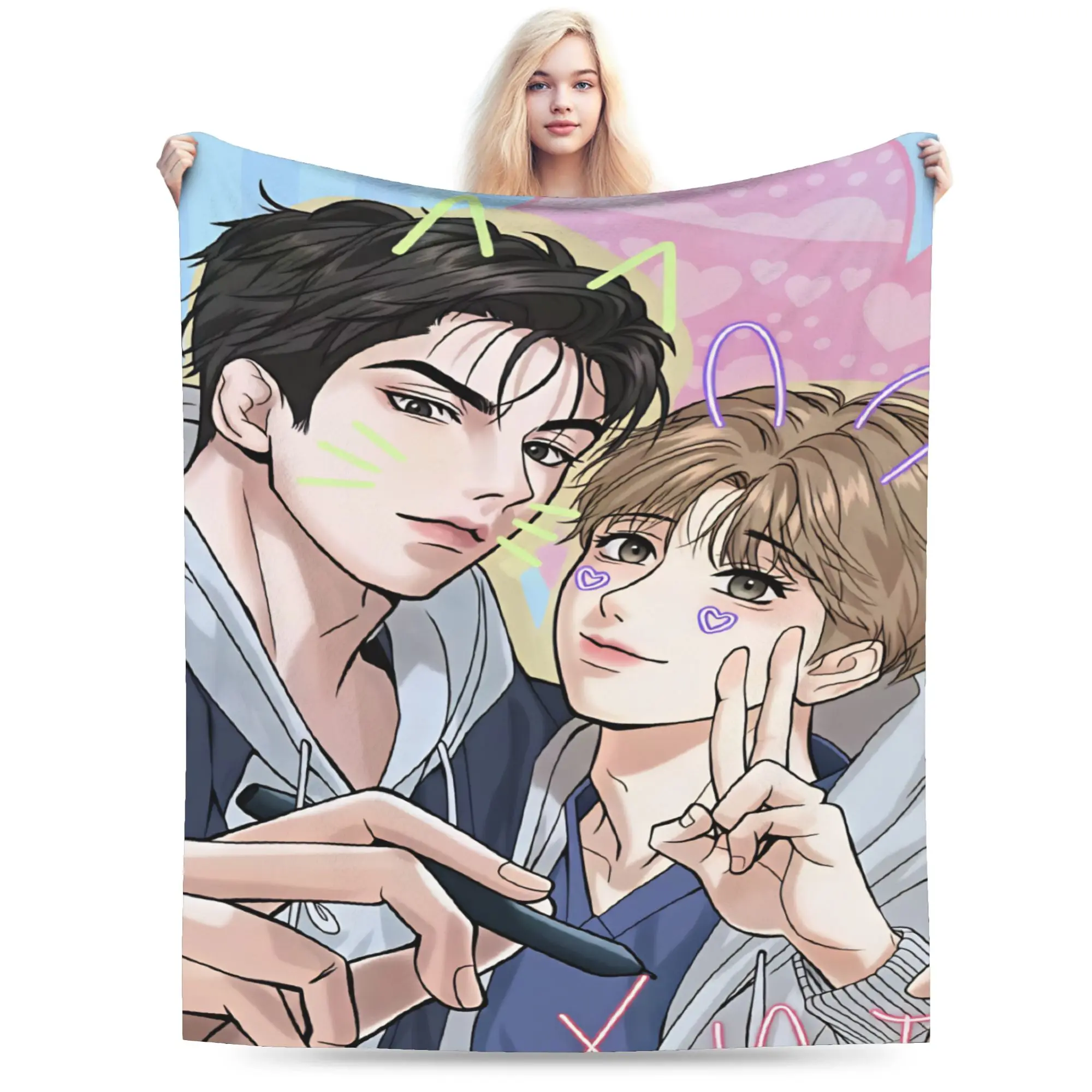 Bl Manhwa Jinx Joo Jaekyung   Flannel Blanket Winter  Warm Soft Throw Blanket Bedroom Funny Bedspread Sofa Bed Cover