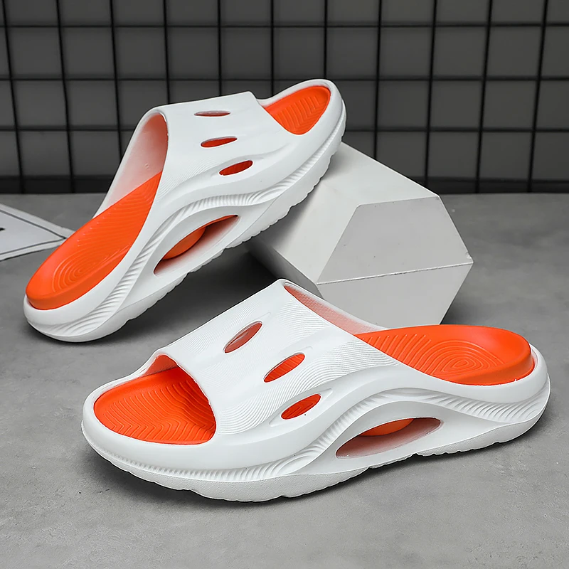 

Fashion Men's Slippers Comfortable Soft Slides Indoor Outdoor Sandals Beach Summer Men Casual Shoes Male House Slippers
