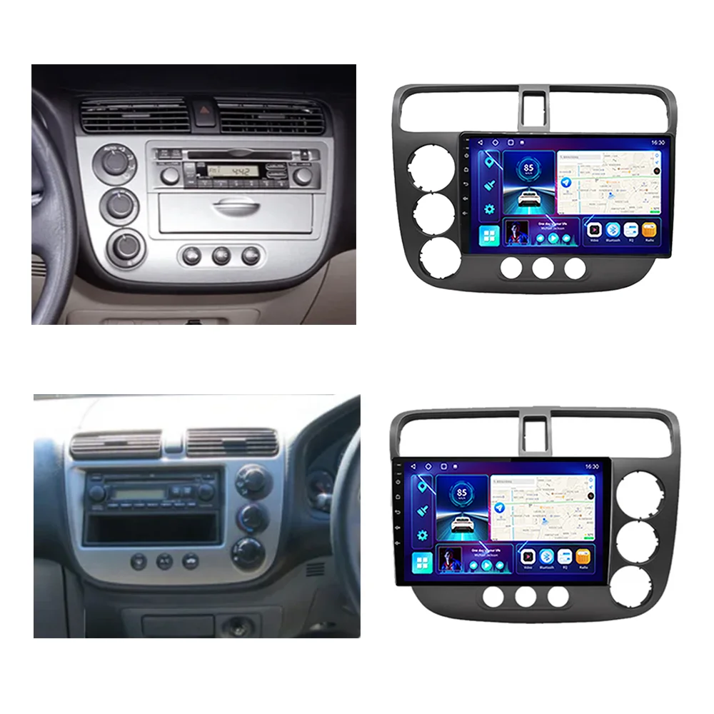 JUSTNAVI For Honda Civic 7 2000 - 2006 Android Car Radio Multimedia Stereo Android Video Player GPS AI Voice CarPlay Head Unit