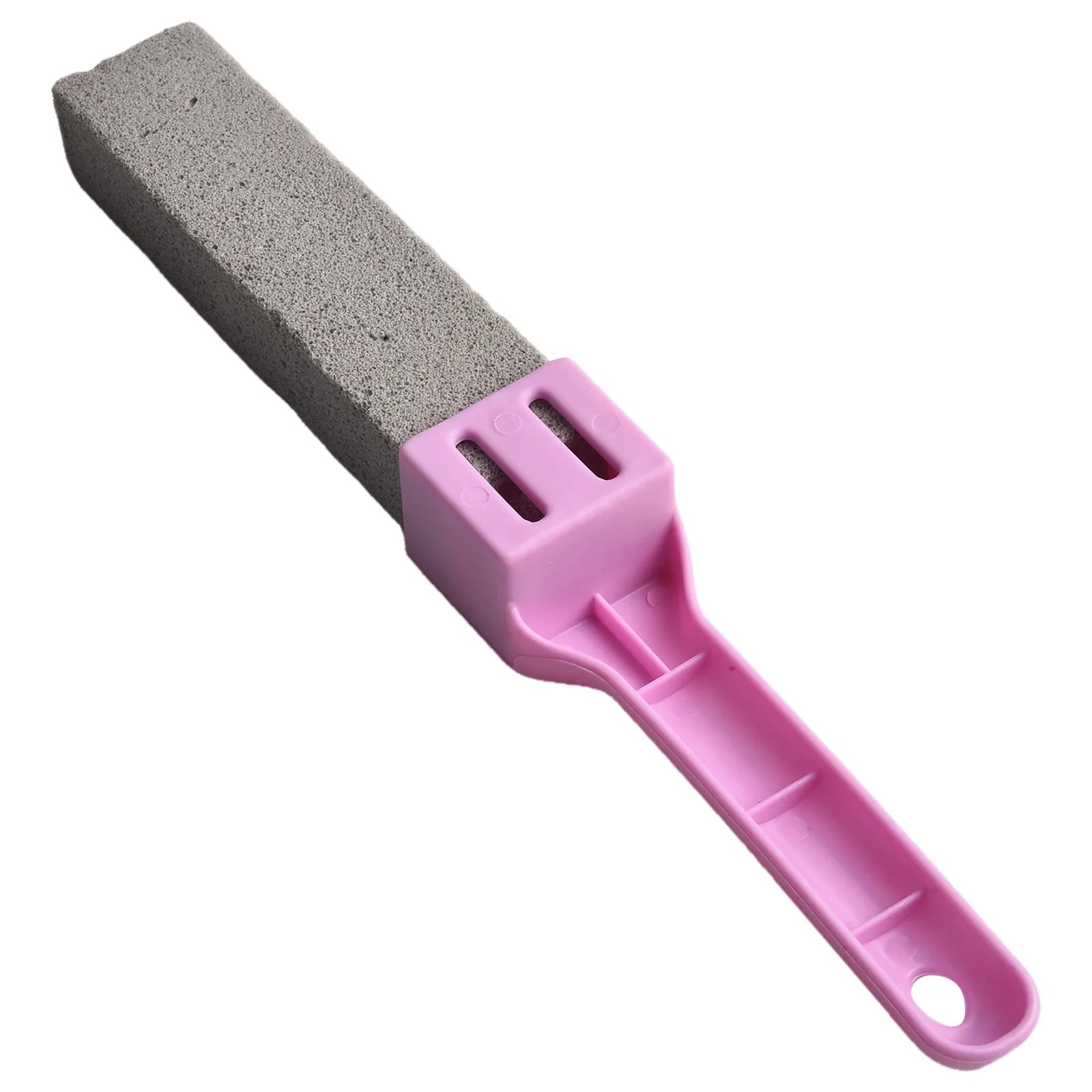 Non Scratch Pumice Stone Cleaner with Fixed Handle for Removing Mineral Deposits Rust and Discoloration from Bathroom Fixtures
