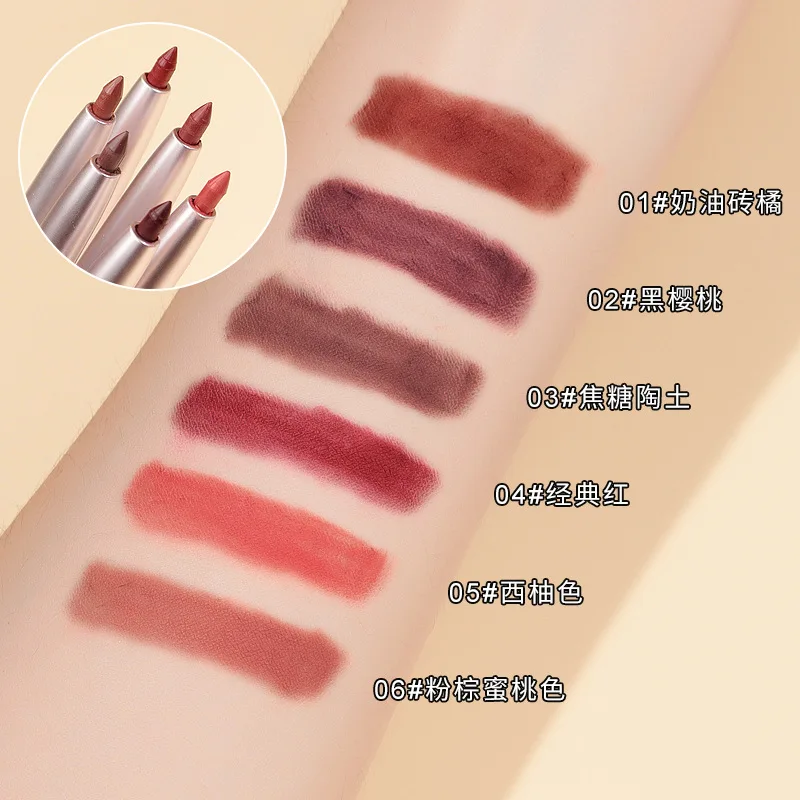 Lip liner A1P49-hook pen Rotatable lip liner Lip makeup Coloring outlines lip shape Single head