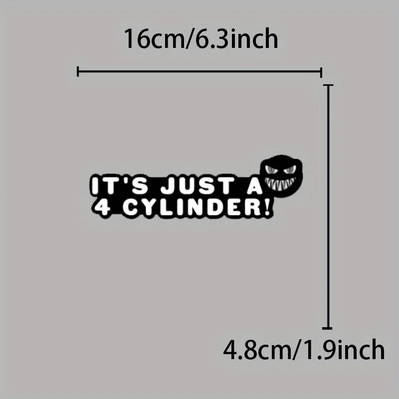 1PC Funny 4 Cylinder Evil Face Vinyl Decal Waterproof for Car Window Body Decor
