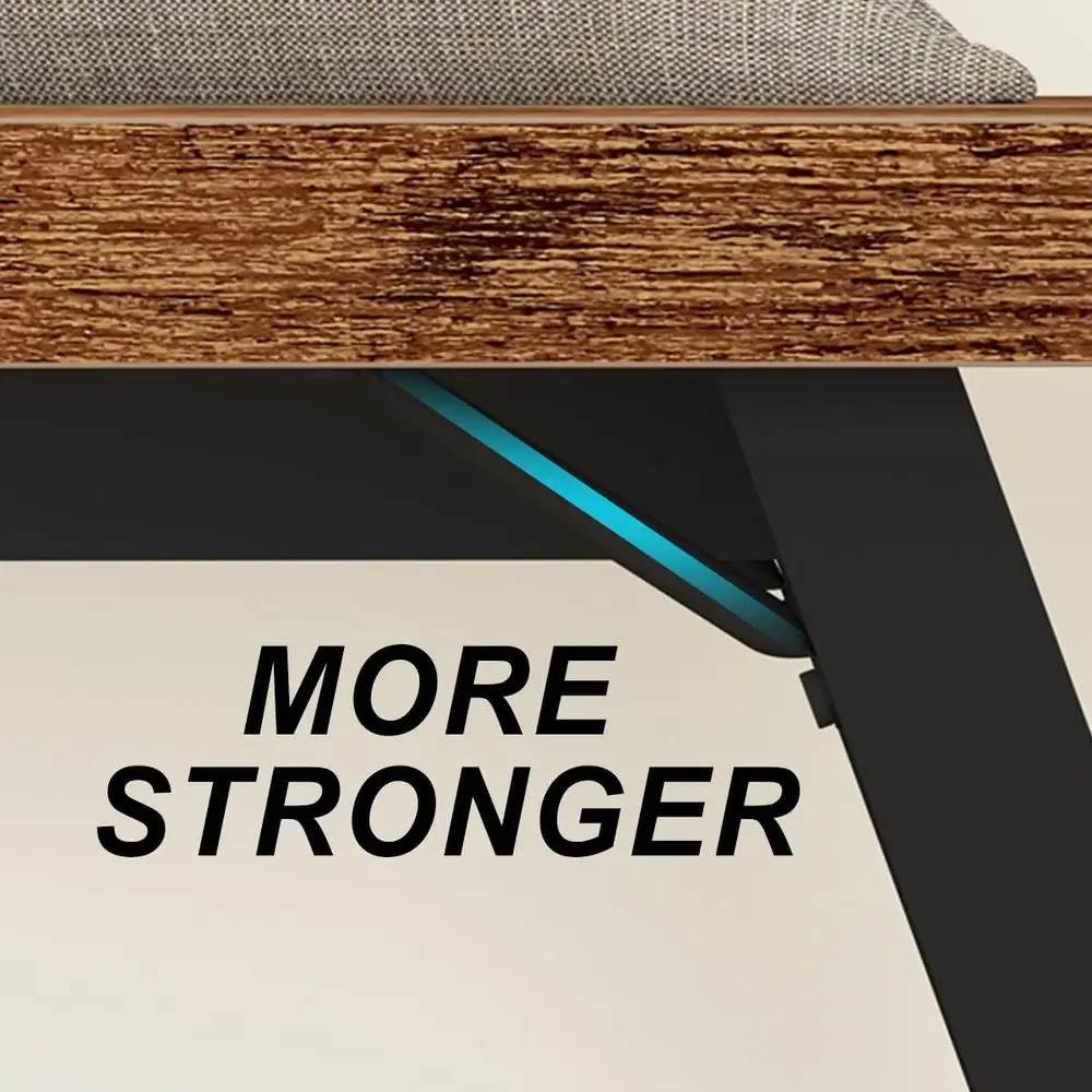 Rustikale Schuhregalbank aus Holz und Metall für Eingangsbereich, Flur und Wohnzimmer – industrieller Stauraum, Schlafzimmer, Akzent, 47 Zoll lang