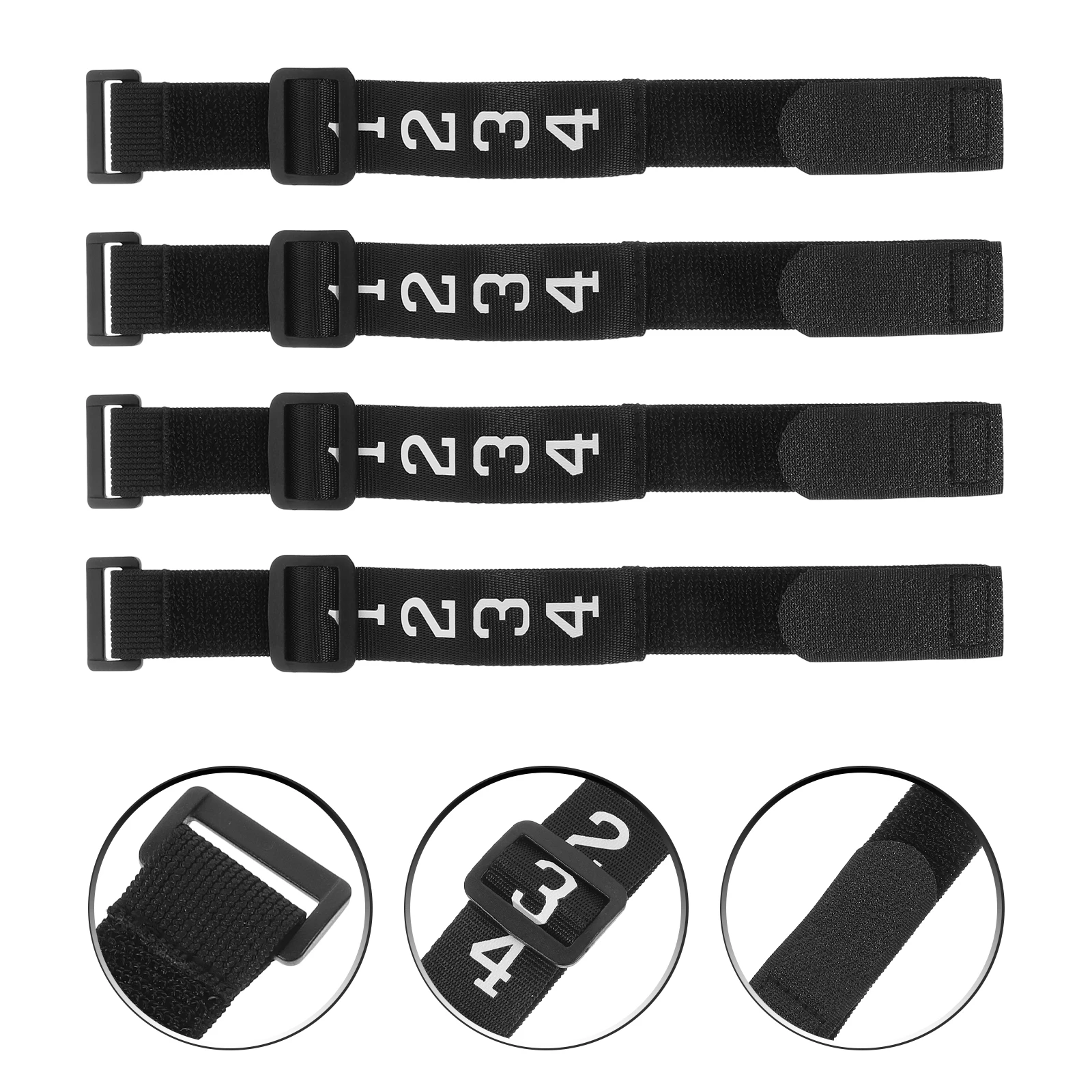 

4pcs Indicator Down Indicator Referee Numbered Wristband Durable Comfortable Soccer Match Essential Gear Sliding Side Clip