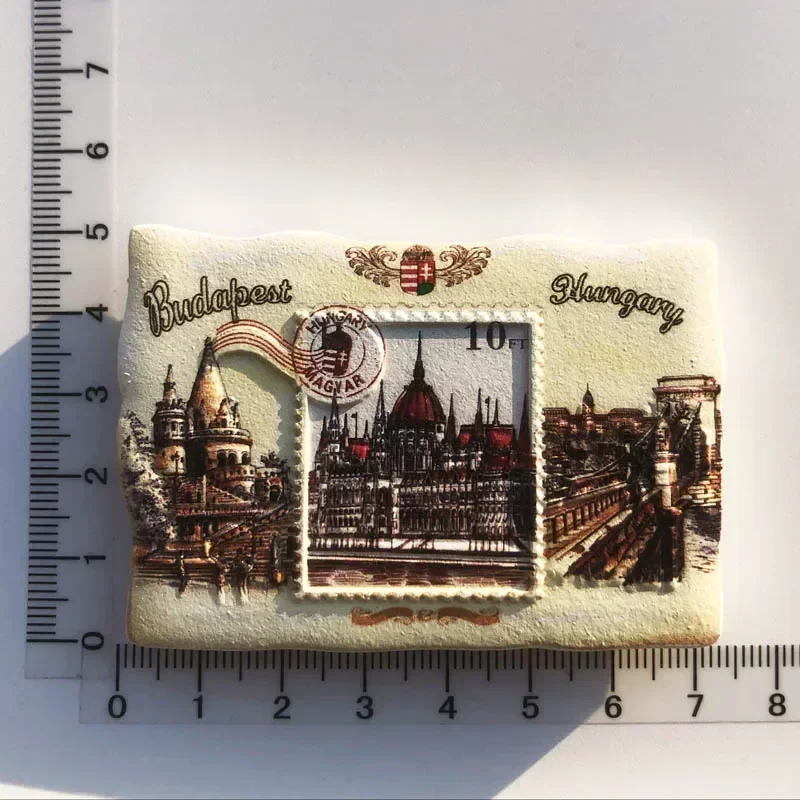 Fridge magnets Hungary Budapest  Tourism Souvenir resin crafts UV printed landscape refrigerator magnet stickers home decoration