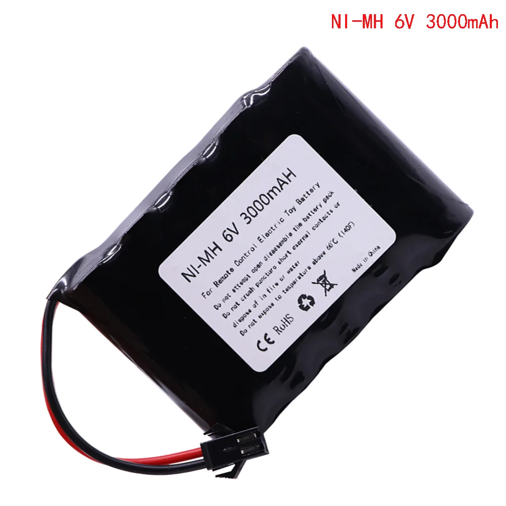 Upgrad 6V 3000mAh NI-MH Battery for RC Toy Electric toy security facilities electric toy AA battery 6v battery group SM/JST/PlUG